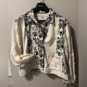 POL Patchwork Boho Jacket